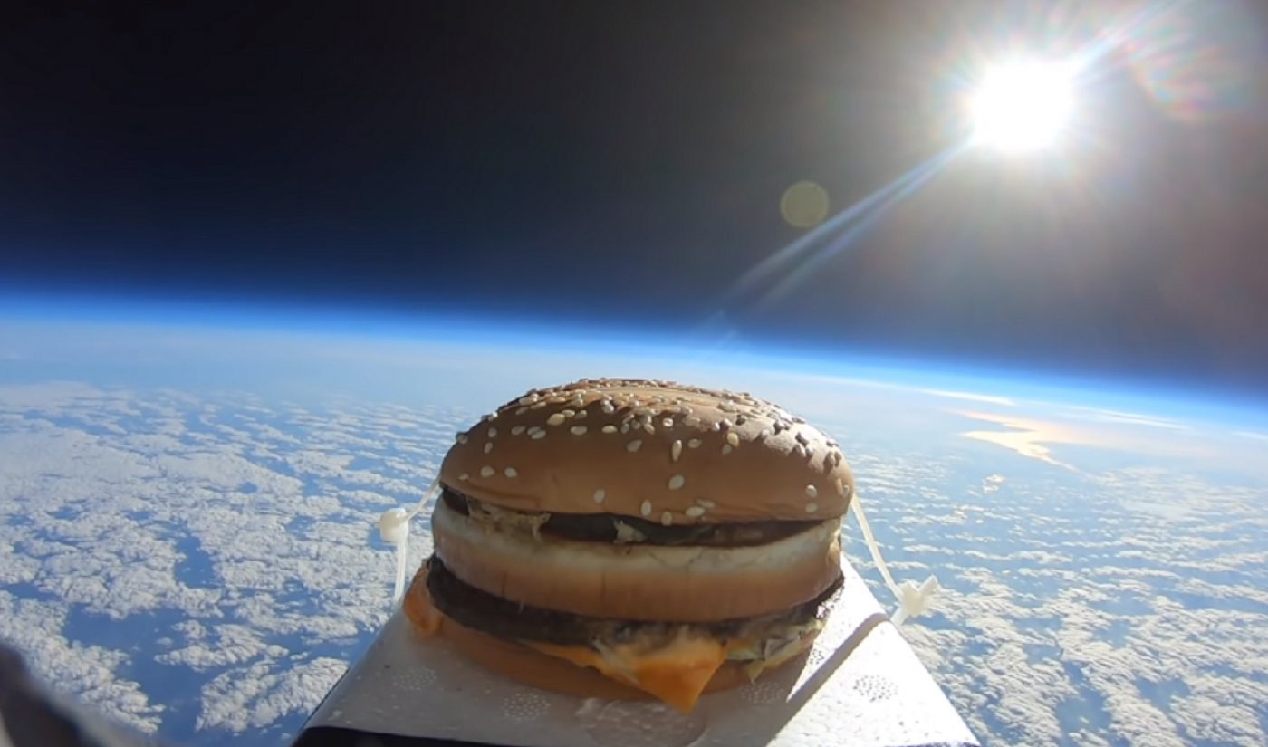 Popular YouTube Stuntsman Was Behind The Mysterious Spacefaring Big Mac Found On A U.K. Soccer Field