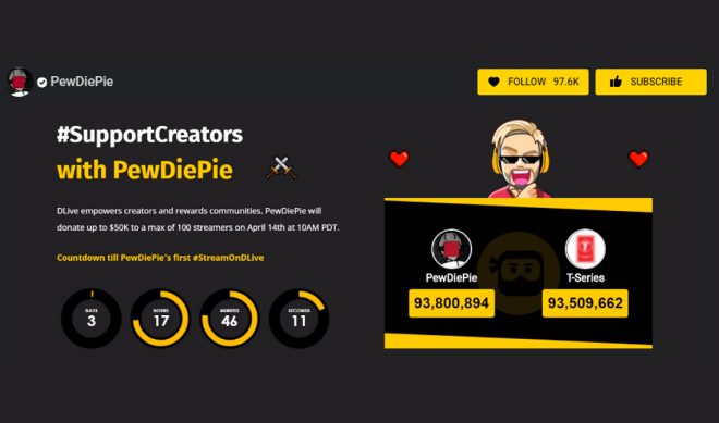 PewDiePie Signs Deal To Livestream Exclusively On Blockchain-Based Platform DLive