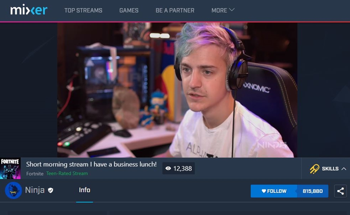 Ninja Accumulates 1 Million Mixer Subscribers In 6 Days, Thanks In Part To  Free Offer - Tubefilter