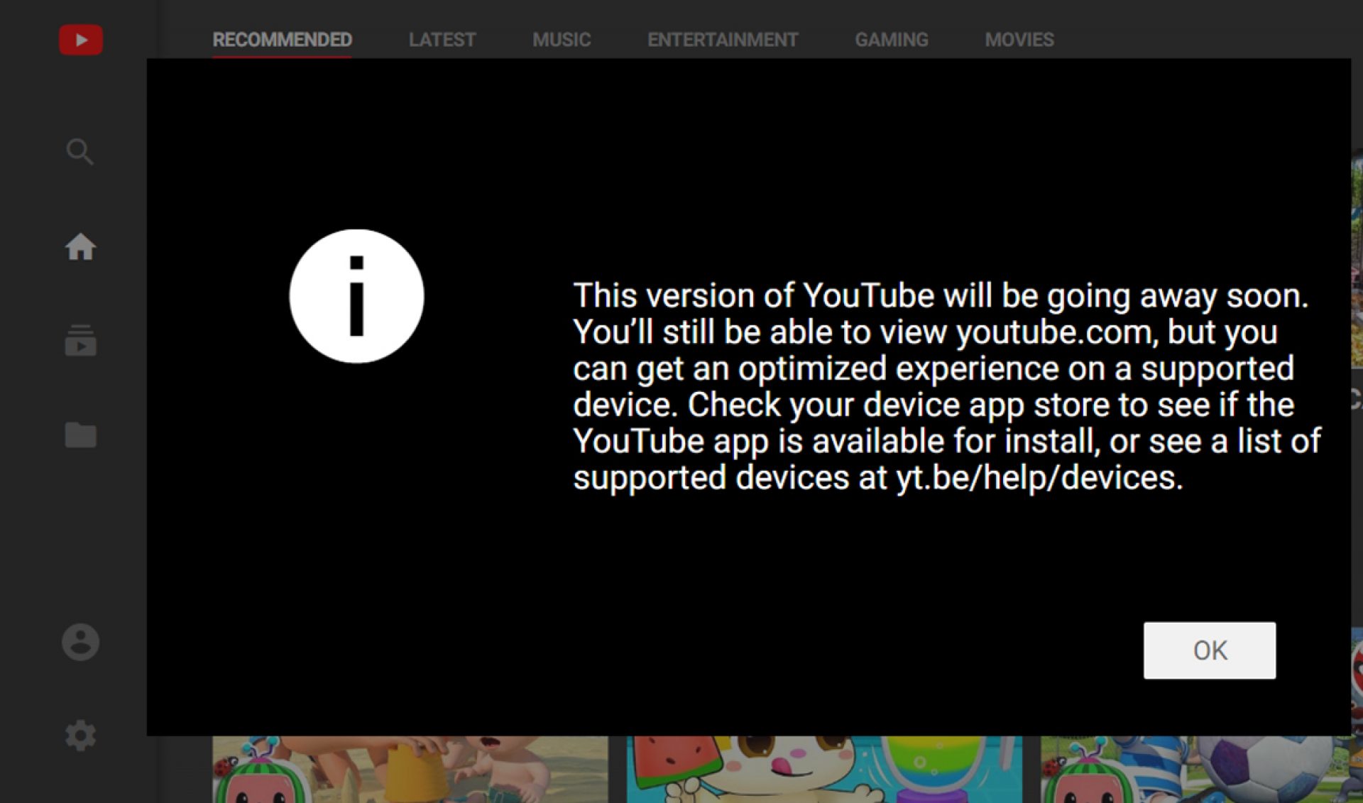 YouTube To Shutter Its TV-Optimized ‘Leanback’ Feature On Oct. 2