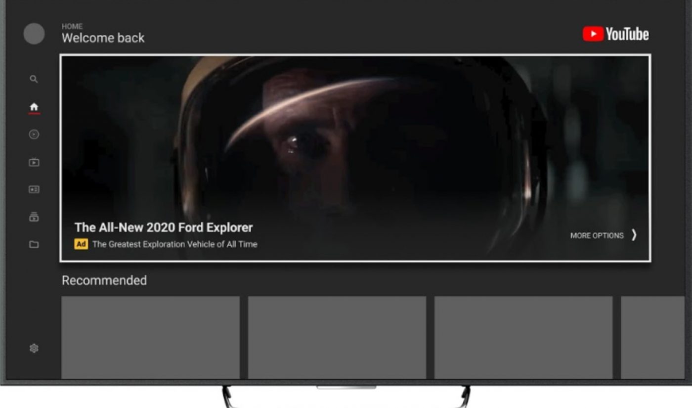 YouTube Is Bringing Its Most Prominent Ad Product, The Masthead, To Smart TV Screens