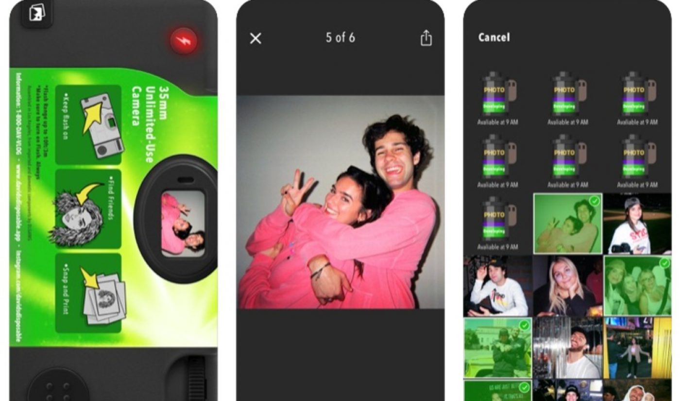 David Dobrik Launches Disposable Camera App Inspired By Hit Instagram Account