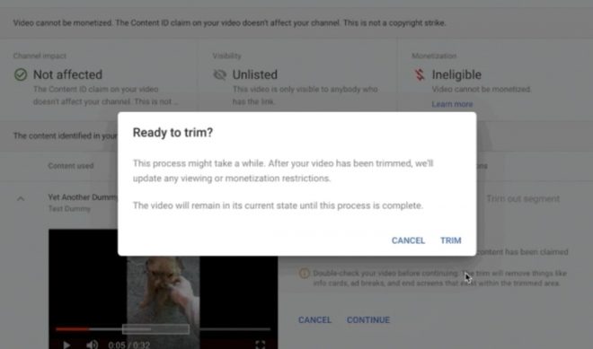 New Tool Enables YouTubers To Snip Sections Of Videos That Have Been Copyright Claimed