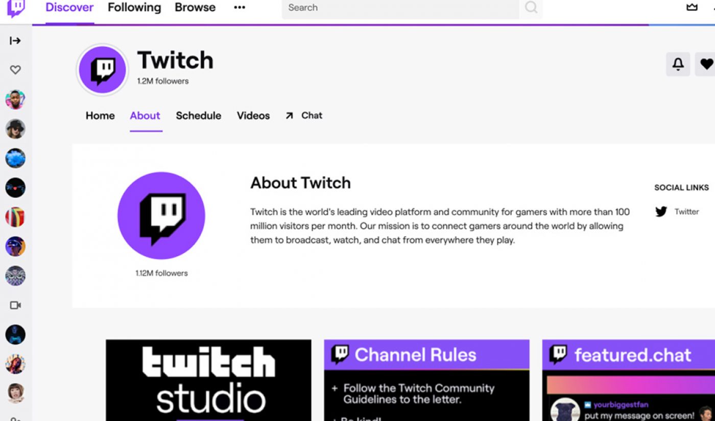 Twitch Revamps Channel Pages, Adding Creator-Made Trailers, Streaming Schedules, Custom Video Playlists