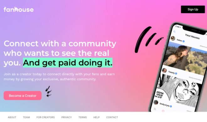 Fanhouse, An OnlyFans-Esque Platform For Safe-For-Work Content, Raises $1.3 Million