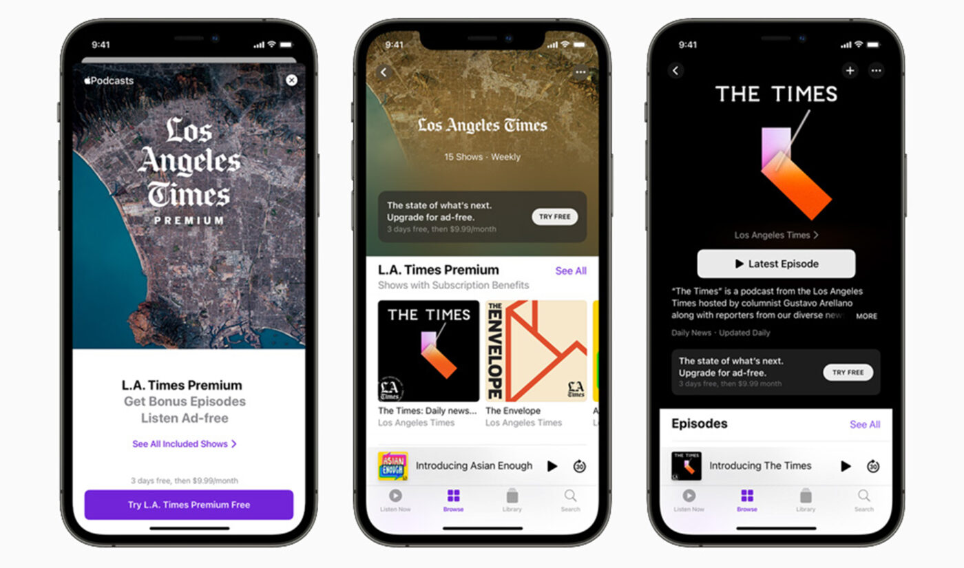 Apple Launches Podcast Subscriptions, Offering Ad-Free Listening, Extra Content For Thousands Of Shows