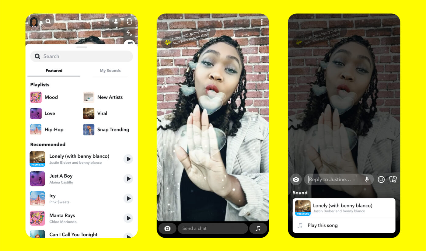 Snap, Universal Music Group Sign Multiyear Deal Adding UMG’s Entire Song Library To Snapchat’s ‘Sounds’ Tool