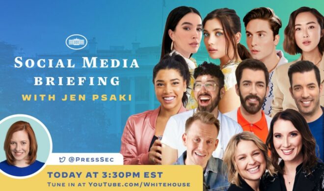 White House Press Secretary Jen Psaki Hosts First-Ever Briefing With Social Media Stars