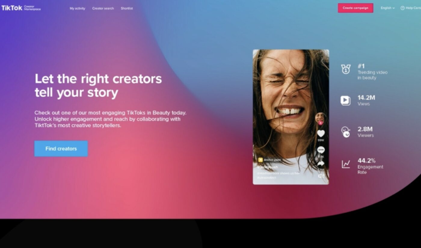 TikTok Brings Its ‘Creator Marketplace’ Out Of Beta To Help Orchestrate Brand Deals