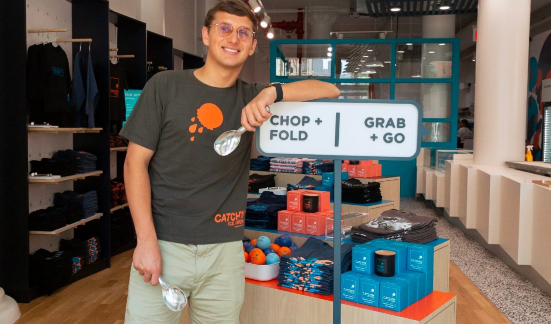 Dylan Lemay is slinging ice cream balls at his new brick-and-mortar shop