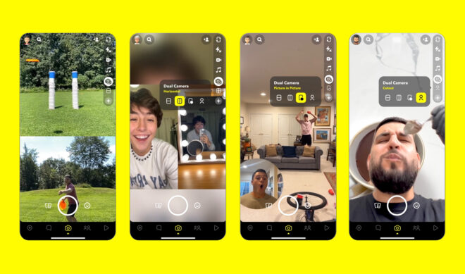 Snapchat doubles up with new dual cam