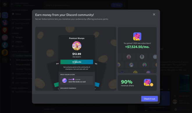 Discord’s first creator monetization feature is live for all U.S. servers (Exclusive)
