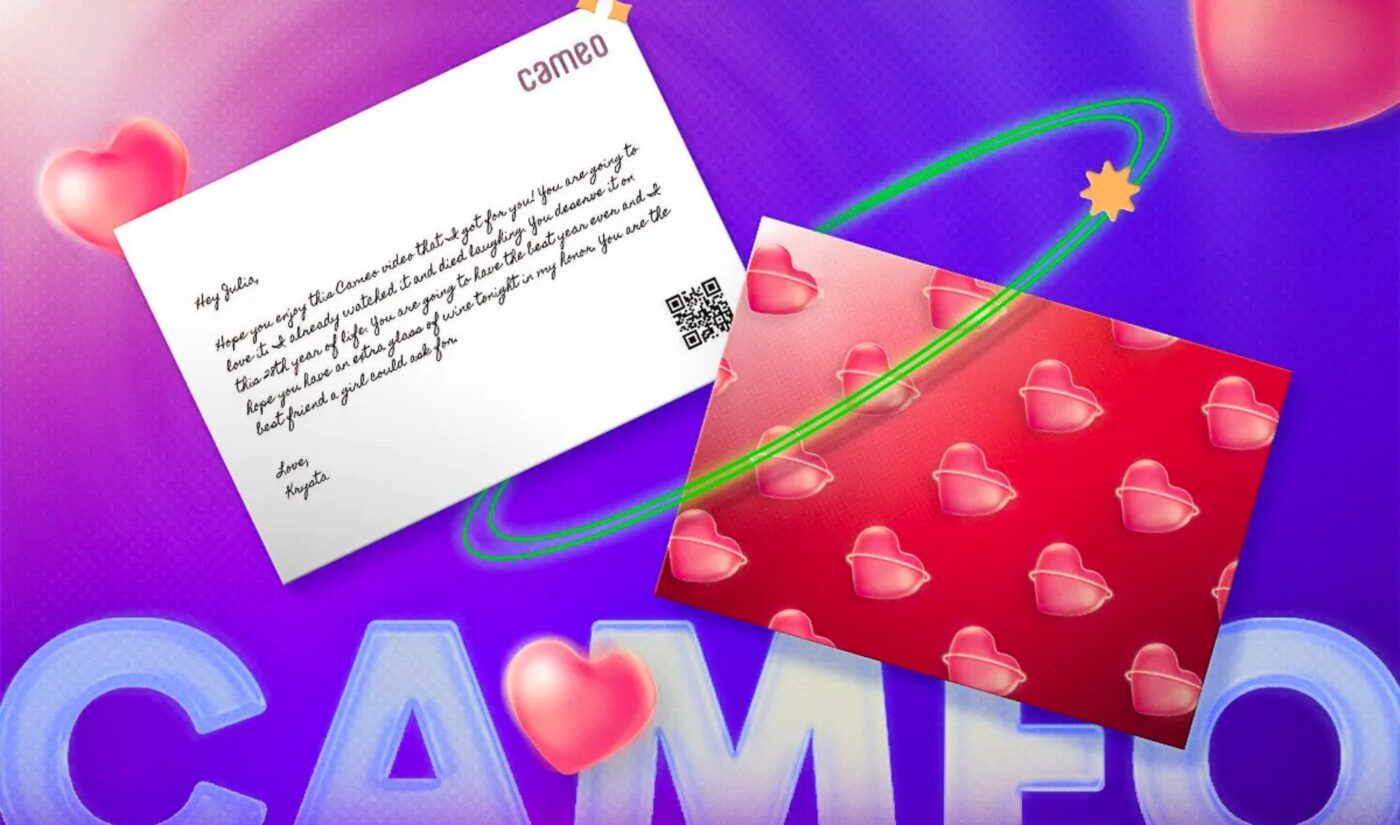 Want to add a note to your personalized shoutout? Cameo now offers handwritten cards.