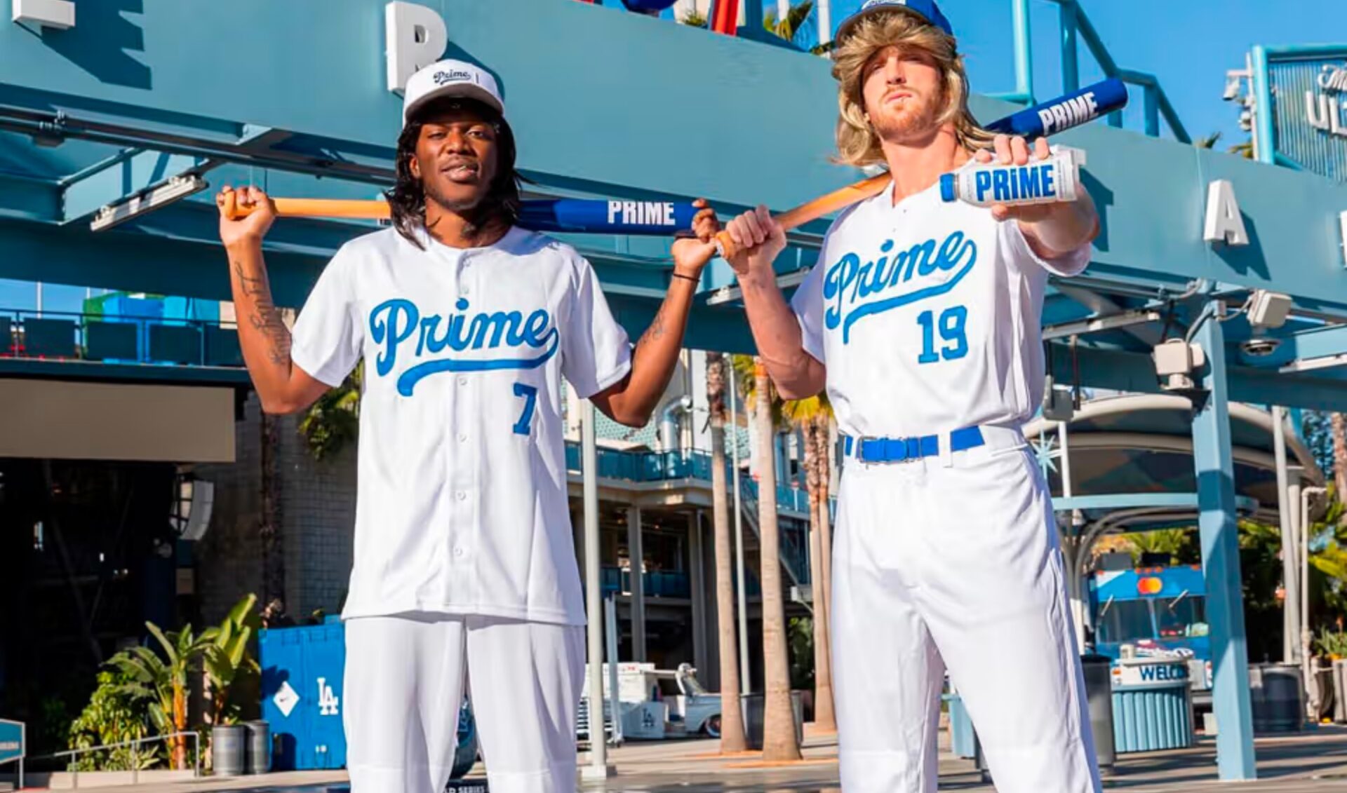 Logan Paul, KSI take Prime out to the ballgame with Los Angeles Dodgers partnership