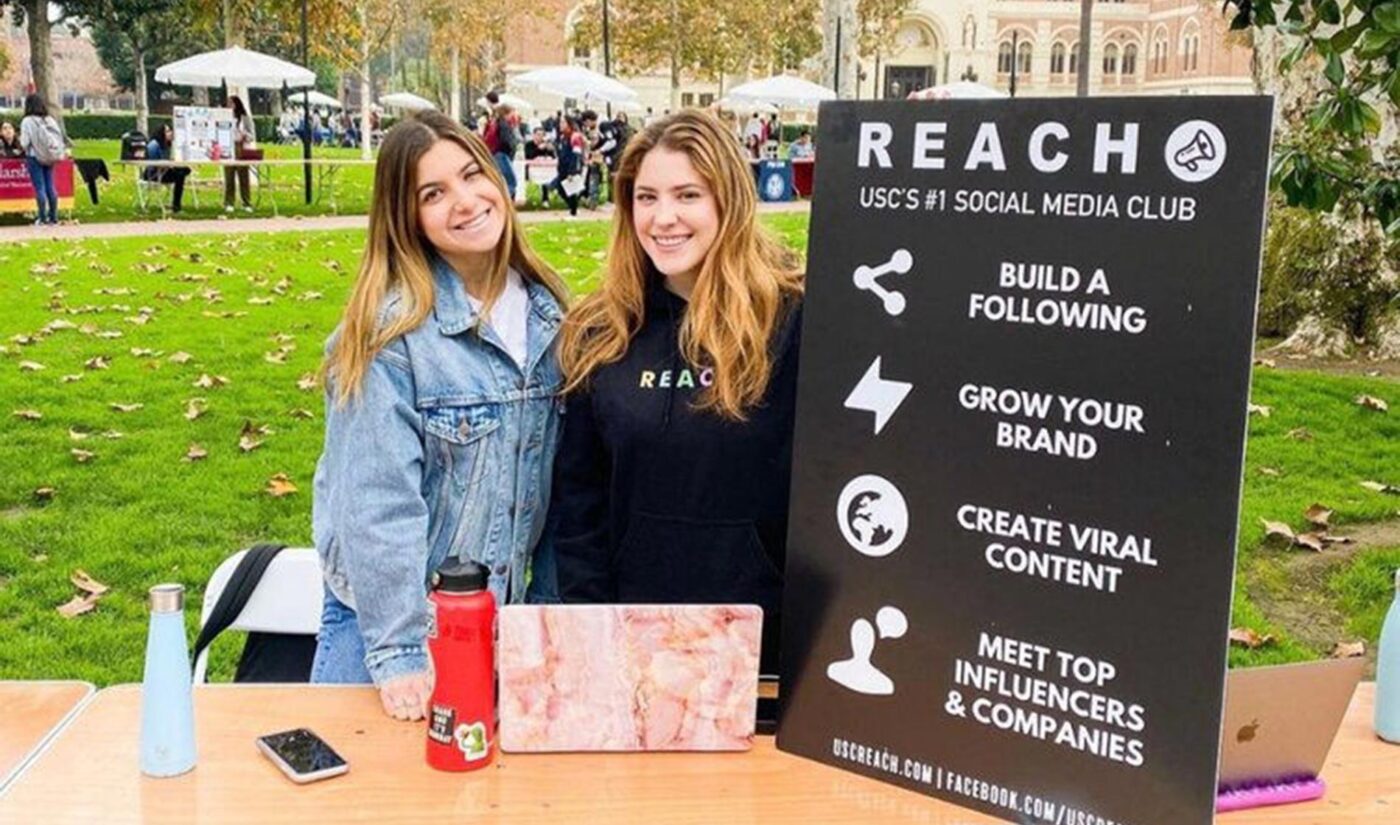 Reach is an “exclusive, tight-knit” club for content creators in college