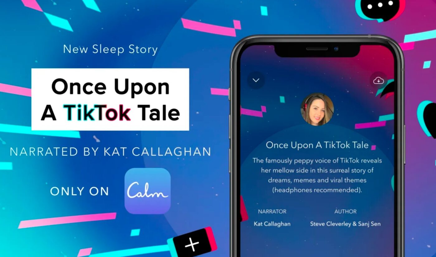 The “voice of TikTok” comes to the Calm app to provide a relaxing alternative to bedtime scrolling