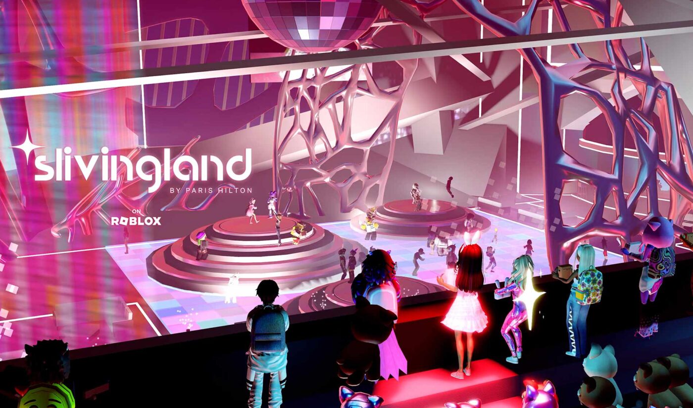 Paris Hilton is “sliving” it up in her new Roblox world