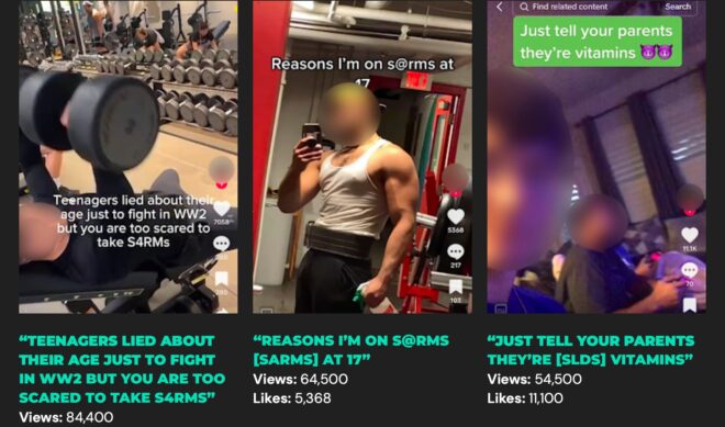 Videos depicting “steroid-like drugs” have received 587 million TikTok views over the past three years