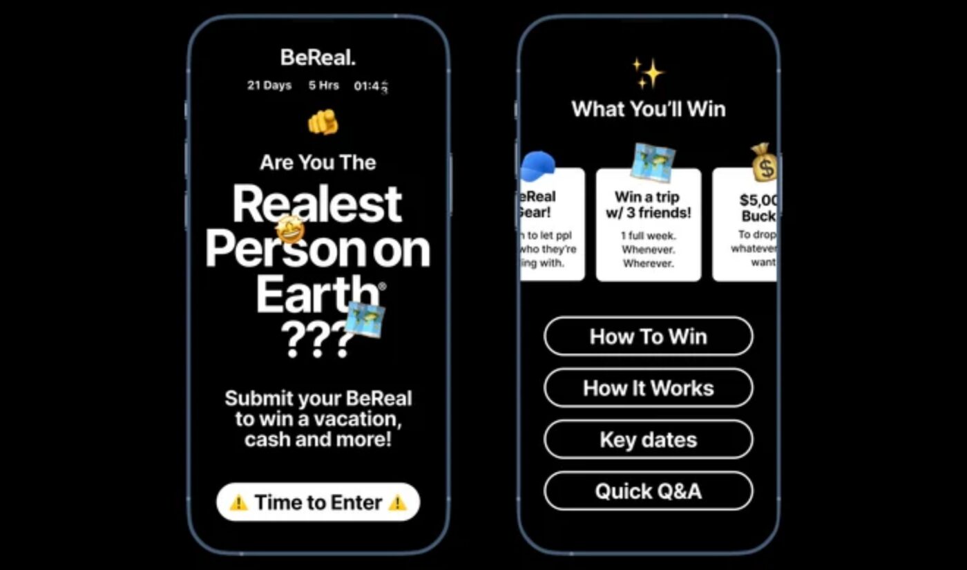BeReal launches marketing push to put the “realest person on earth” on a Times Square billboard
