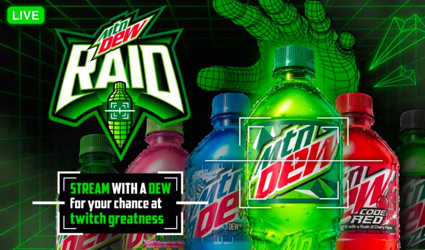 Hey Twitch streamers: Mountain Dew is watching you and will reward you if you drink soda on air
