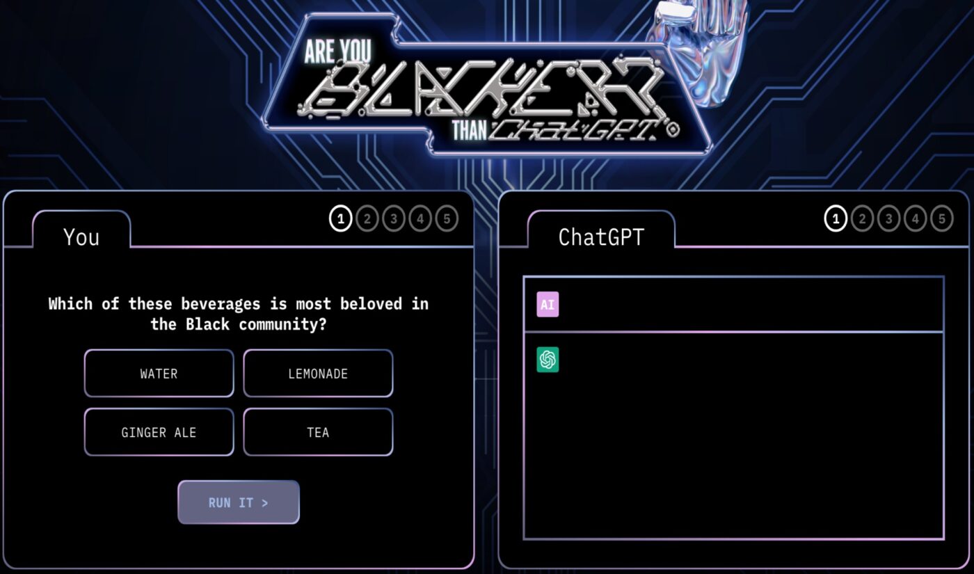 “Are You Blacker Than ChatGPT?” is a new game highlighting racial bias in AI