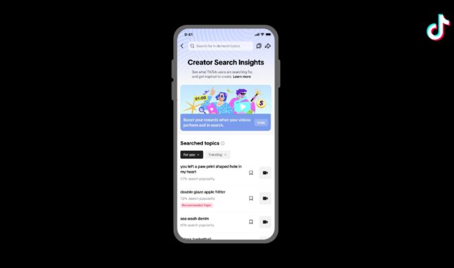 TikTok is helping creators generate ideas by sharing the most-searched topics on the app
