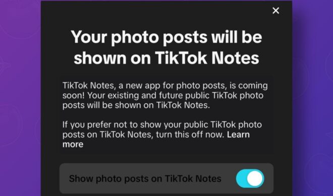 Take Notes: TikTok teases “a new app for photo posts”