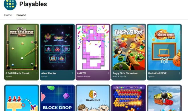 YouTube’s mobile game push Playables is rolling out to all users