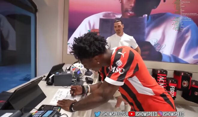 Streamer iShowSpeed has “signed” a contract with prestigious Italian soccer club A.C. Milan