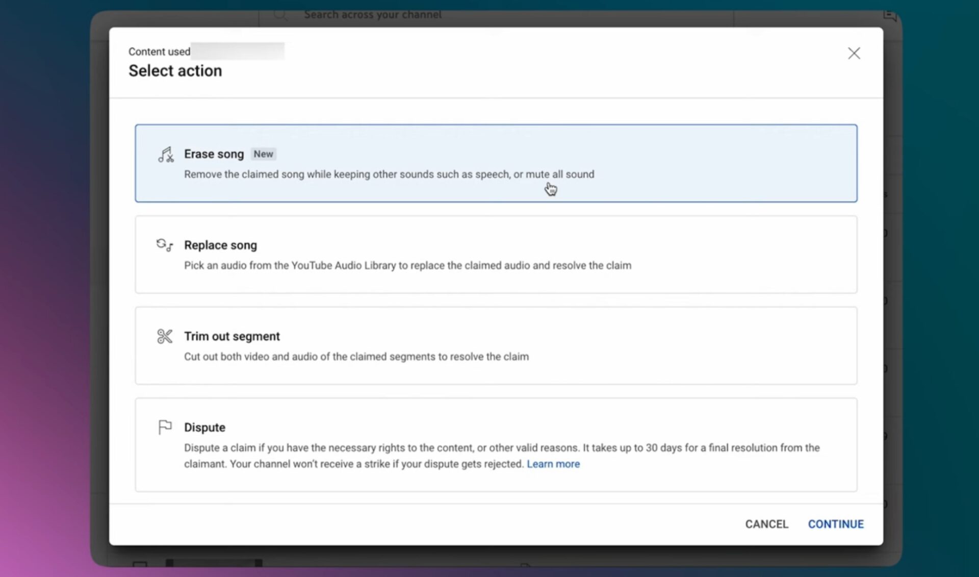 Content ID claim got you down? YouTube’s Erase Song tool removes copyrighted music from videos.