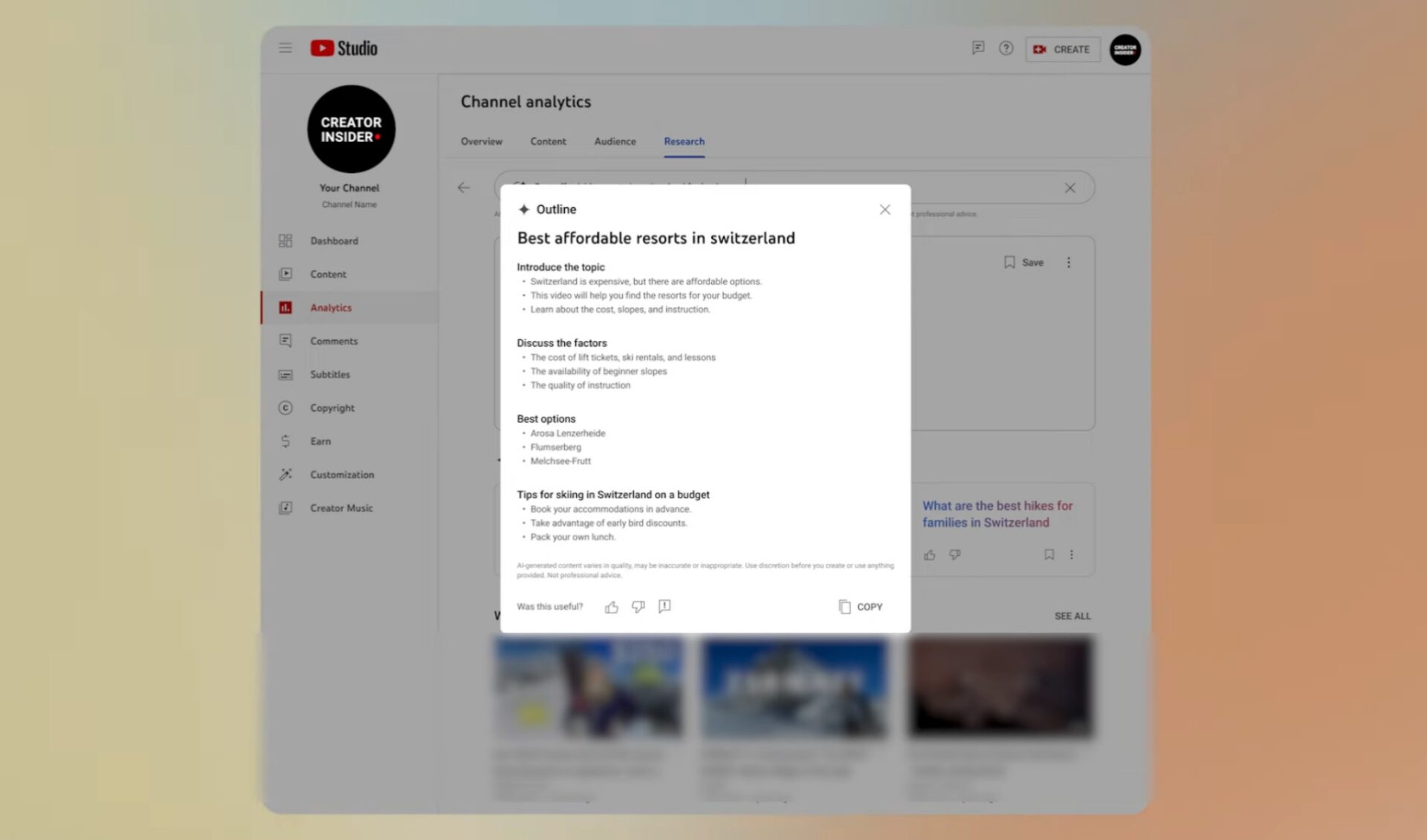 Want AI to help you generate ideas? YouTube invites creators to Brainstorm with Gemini.