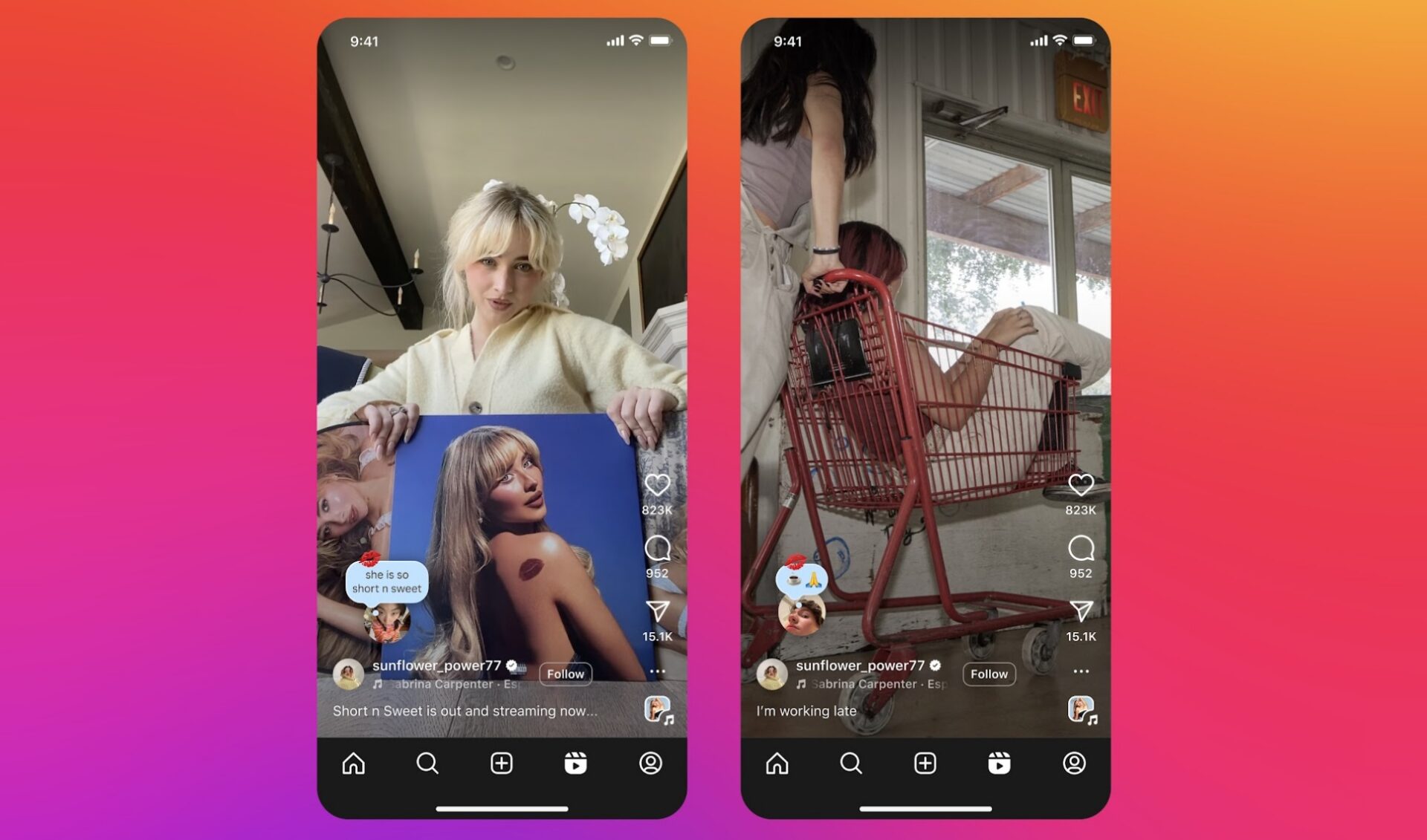 Instagram taps Sabrina Carpenter to debut a feature copied from…Myspace?