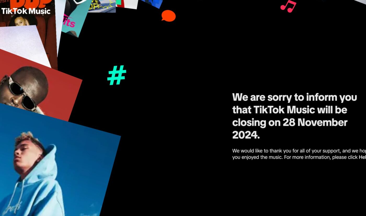 TikTok Music shuts down before making it to the U.S.