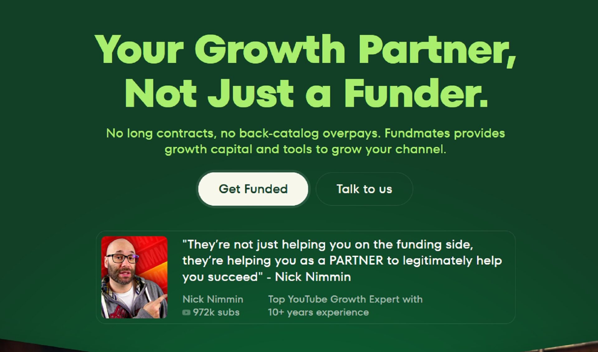 Fundmates partners with 6 companies + Nick Nimmin to give creators biz dev blitz
