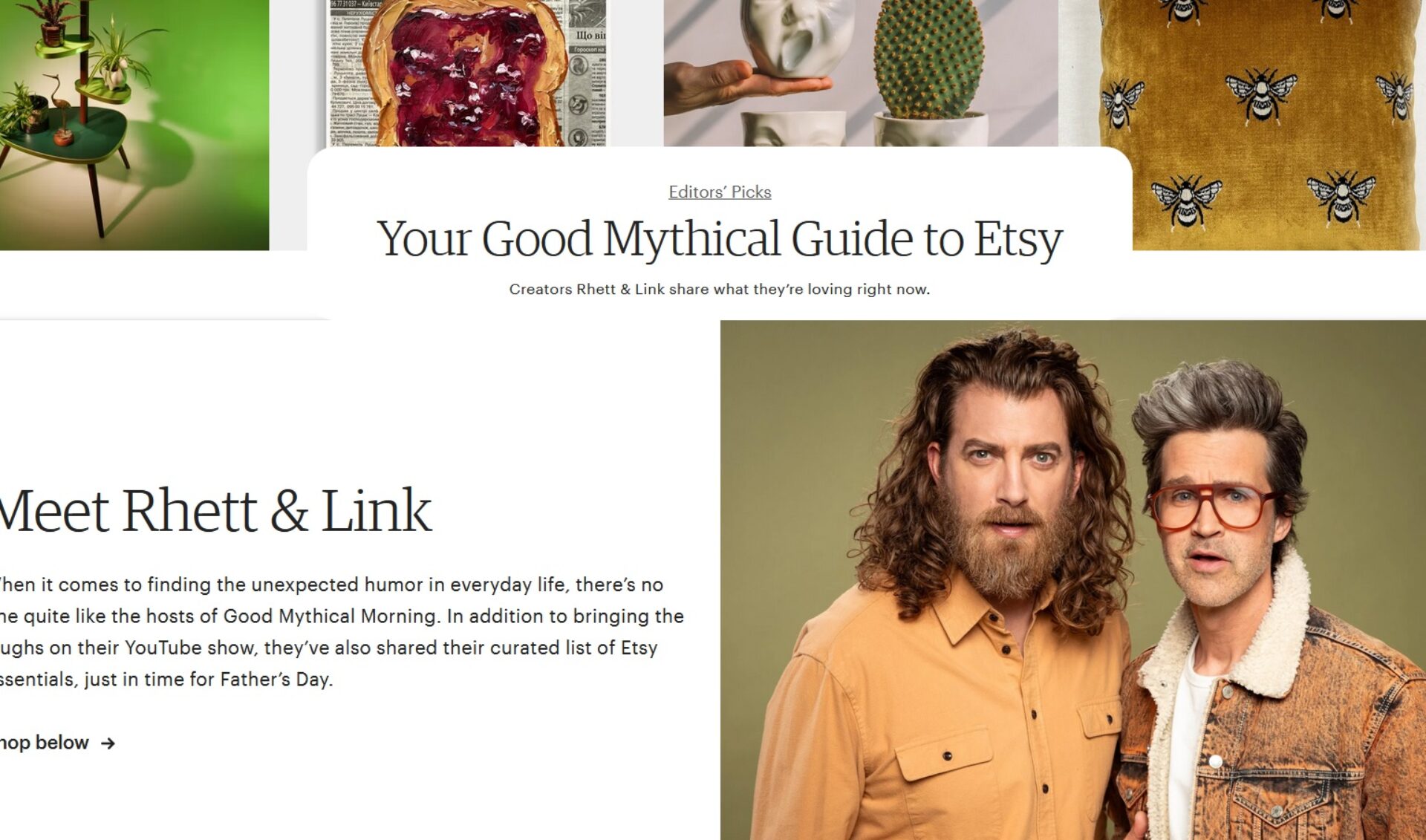 Rhett & Link’s new gig? Recommending mythical products on Etsy