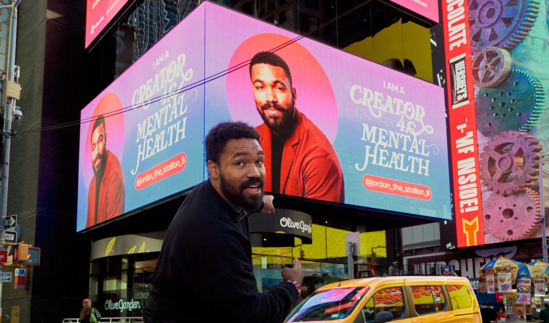 On World Mental Health Day, top creators take over Times Square to battle burnout