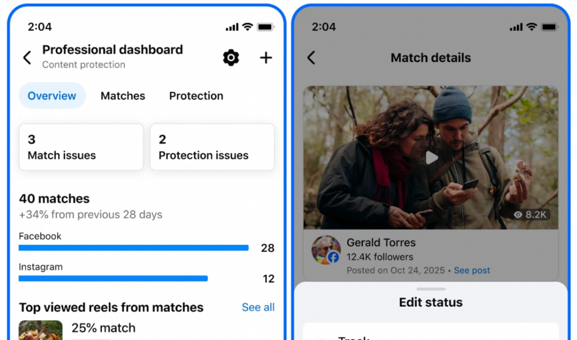 Facebook creators can use a new content protection tool to say “stop copying me”