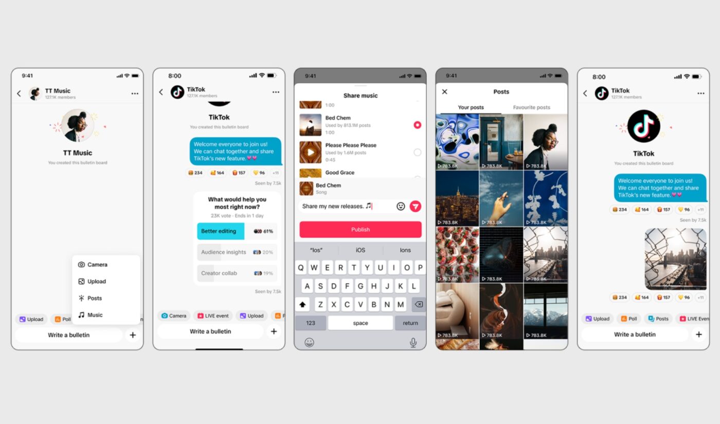 Attention, please: TikTok launches “bulletin board” feature