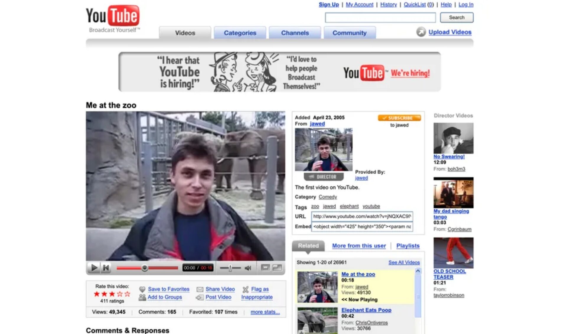 YouTube’s first video belongs in a museum. Now it’s in one.