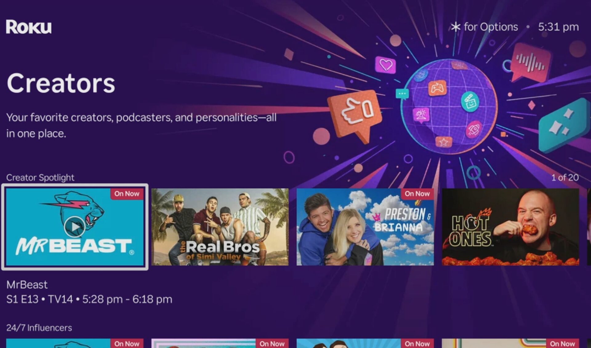 Want to find creator FAST channels on Roku? A new hub is here to guide you.