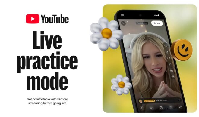 For vertical live streamers, YouTube is stressing that practice makes perfect