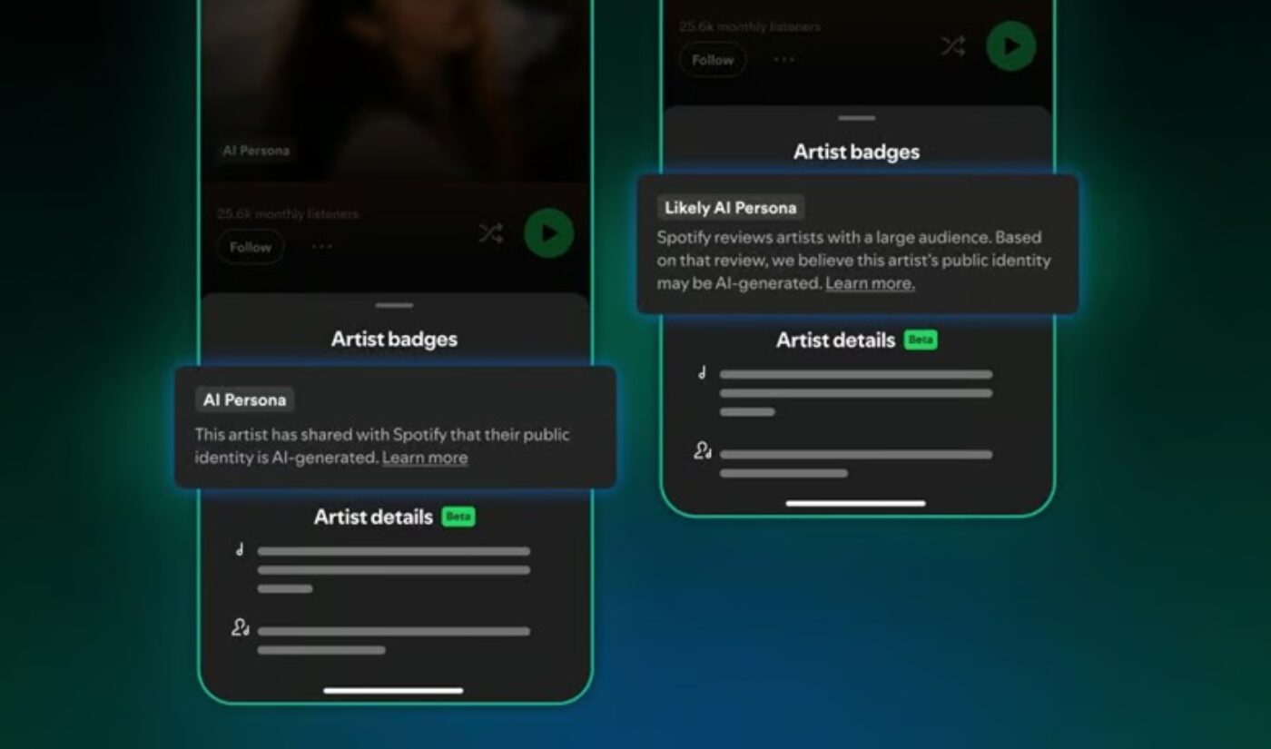 Spotify is cracking down on AI slop, but prompters can still post their generated music if they build a personal brand around it